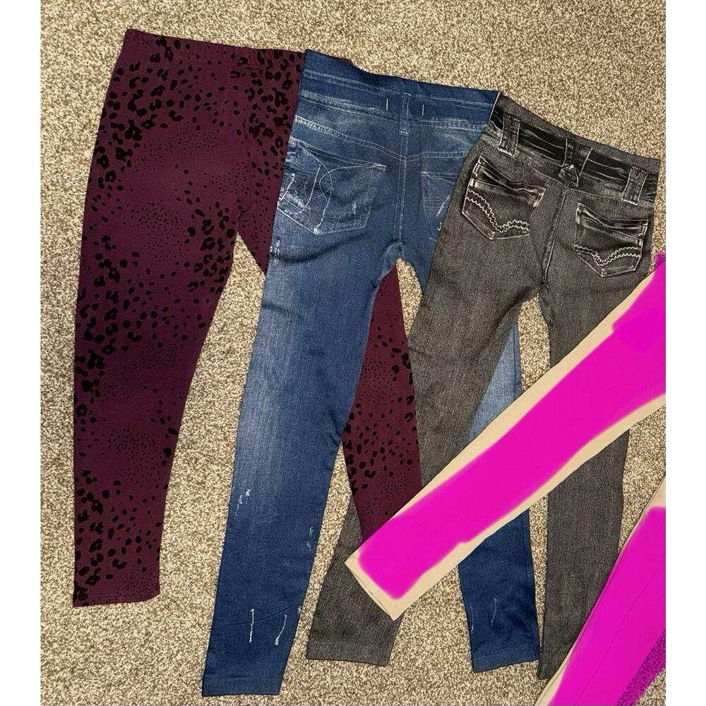Lot Of 3 leggings Girls Size M 10-12 - Picture 4 of 6